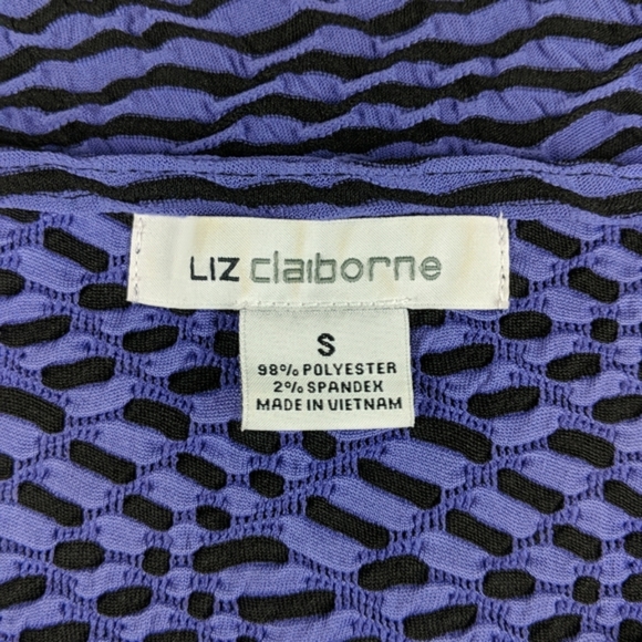 Liz Claiborne Ribbed Purple Striped Tank Top (Size: Small) - Picture 8 of 9